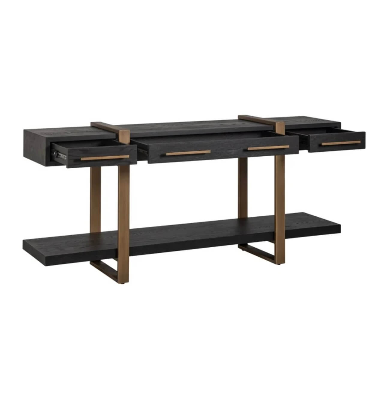 Dark Coffee Brass Detailed Sideboard