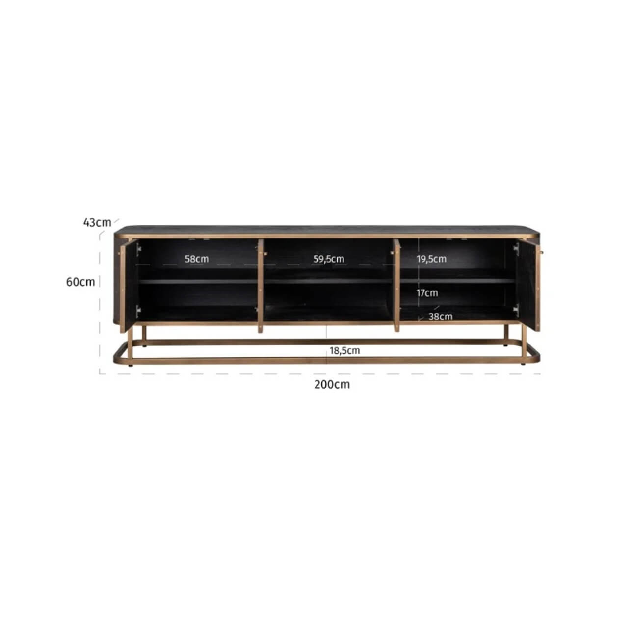 Brushed Gold Textured Media Unit