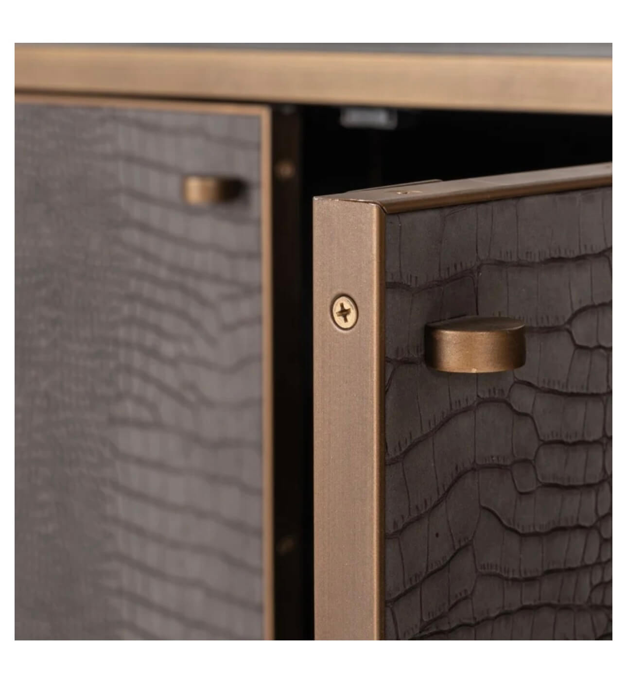 Brushed Gold Textured Media Unit