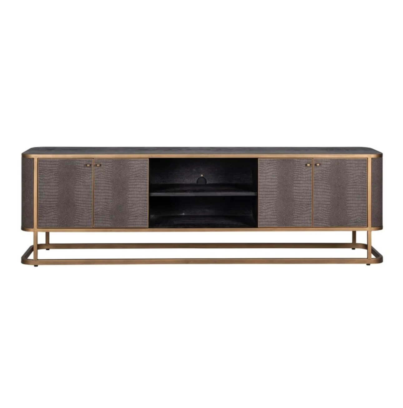 Brushed Gold Textured Media Unit