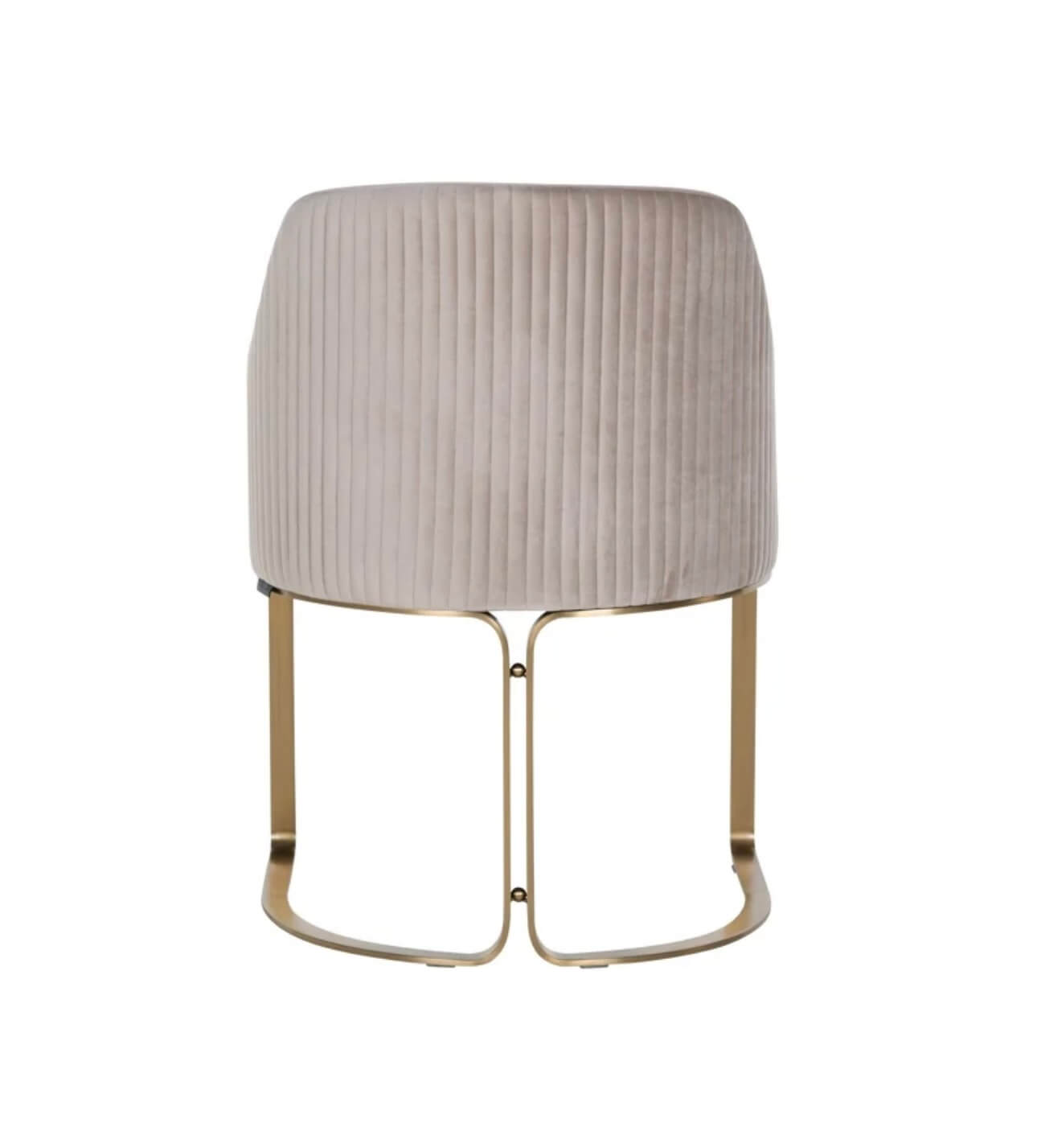 Brass & Mink Velvet Chair