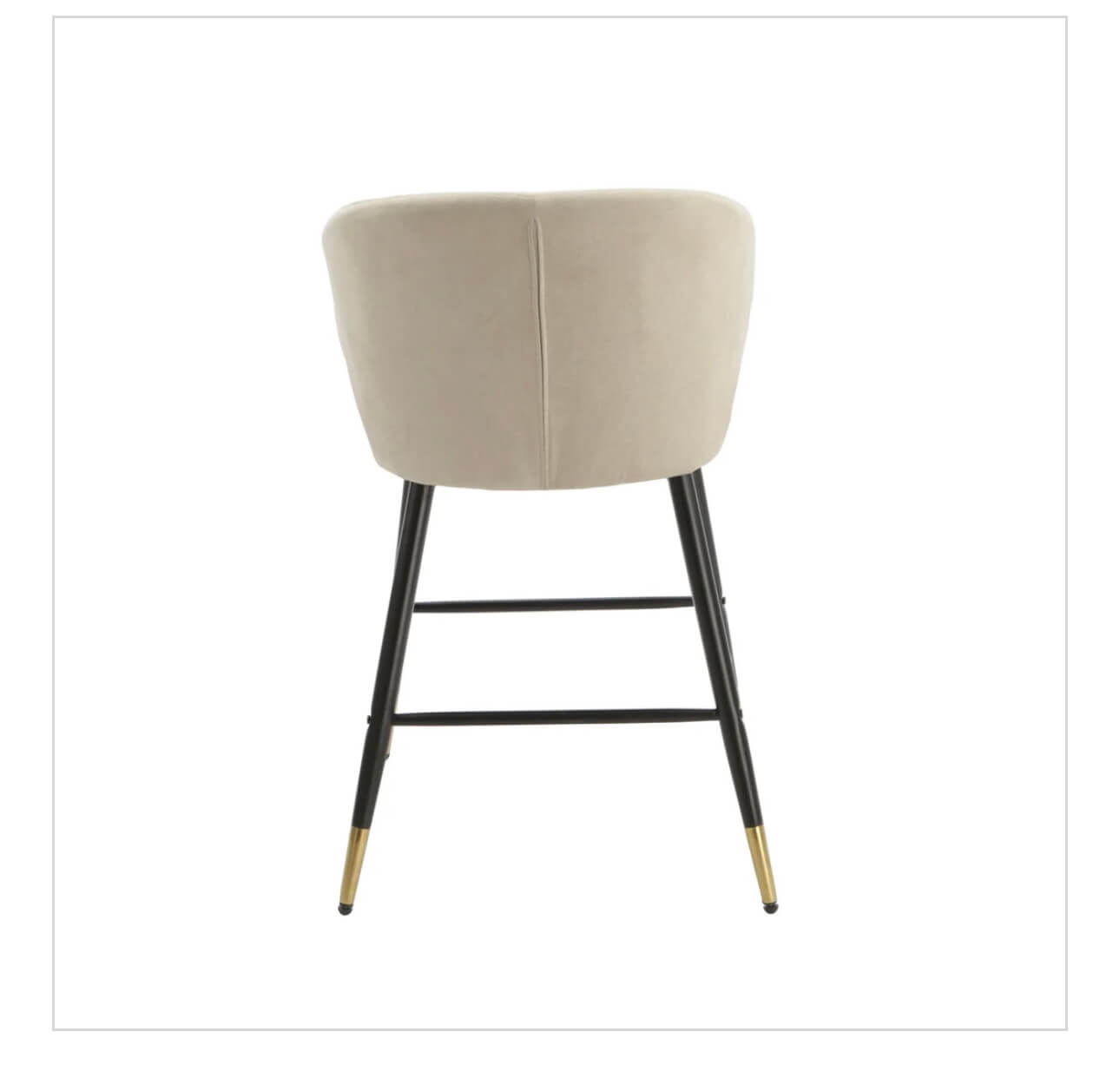 Linen Look Beige Barstools Set Of 2