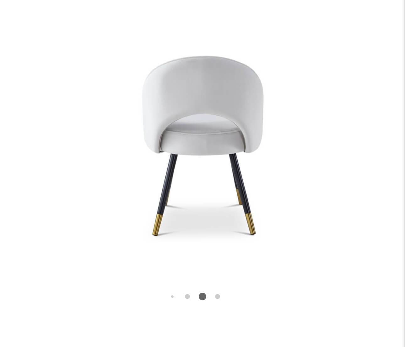Grey Matte Velvet Dining Chair Set Of 2