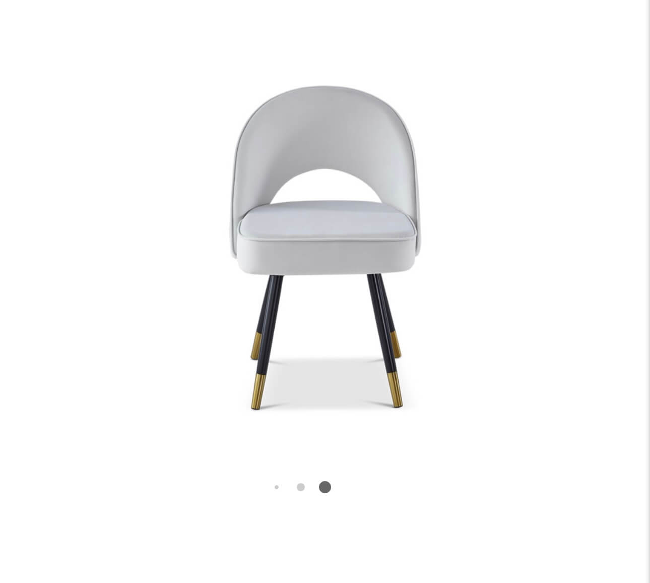 Grey Matte Velvet Dining Chair Set Of 2
