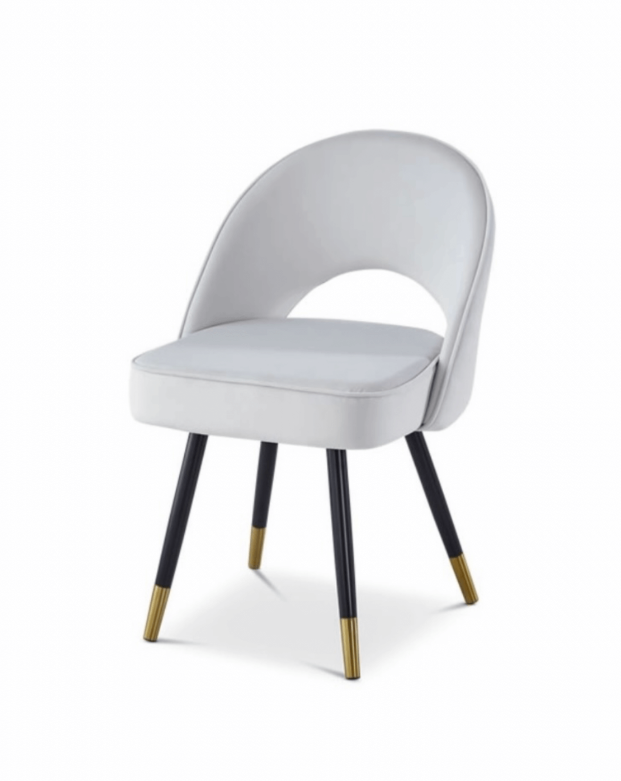 Grey Matte Velvet Dining Chair Set Of 2
