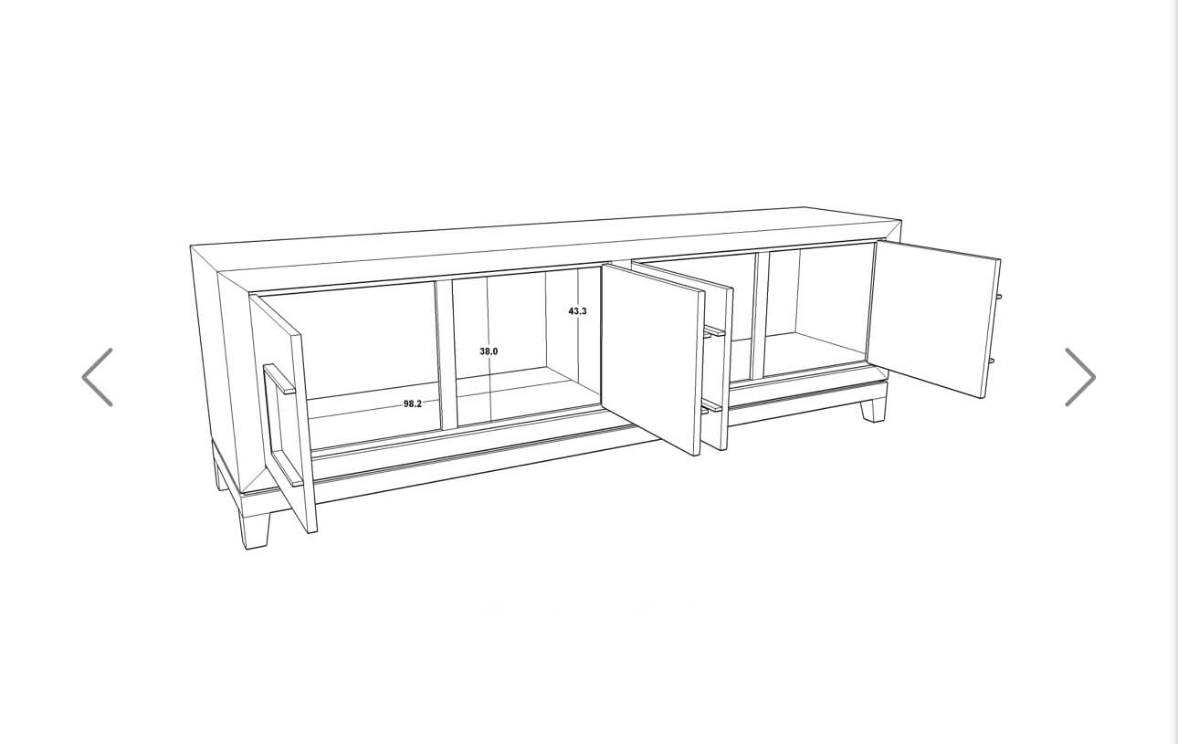 Textured Taupe Oak Veneered Media Unit
