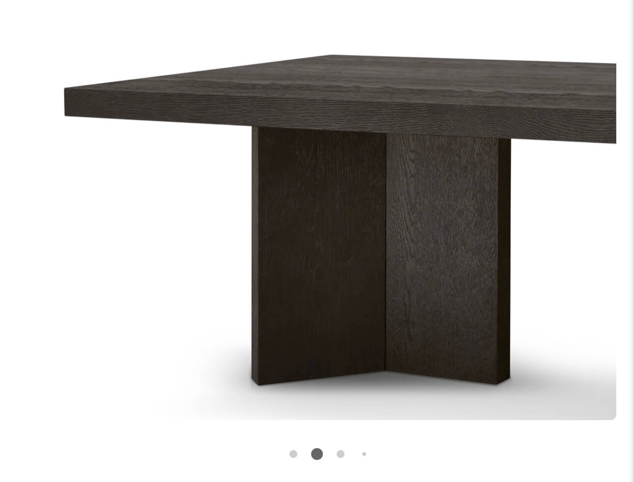 Textured Brown Oak Veneered Dining Table