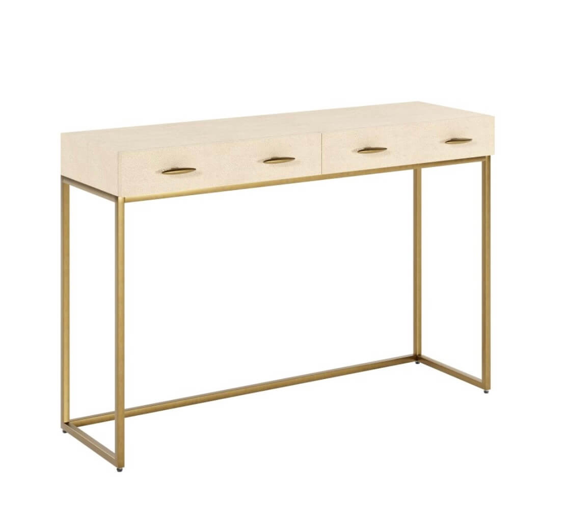 Ivory Shagreen Console Table