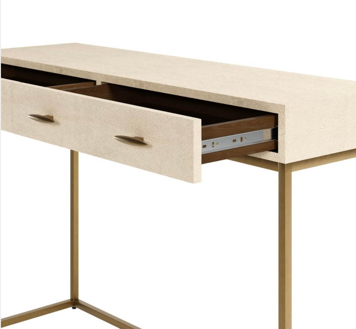 Ivory Shagreen Console Table