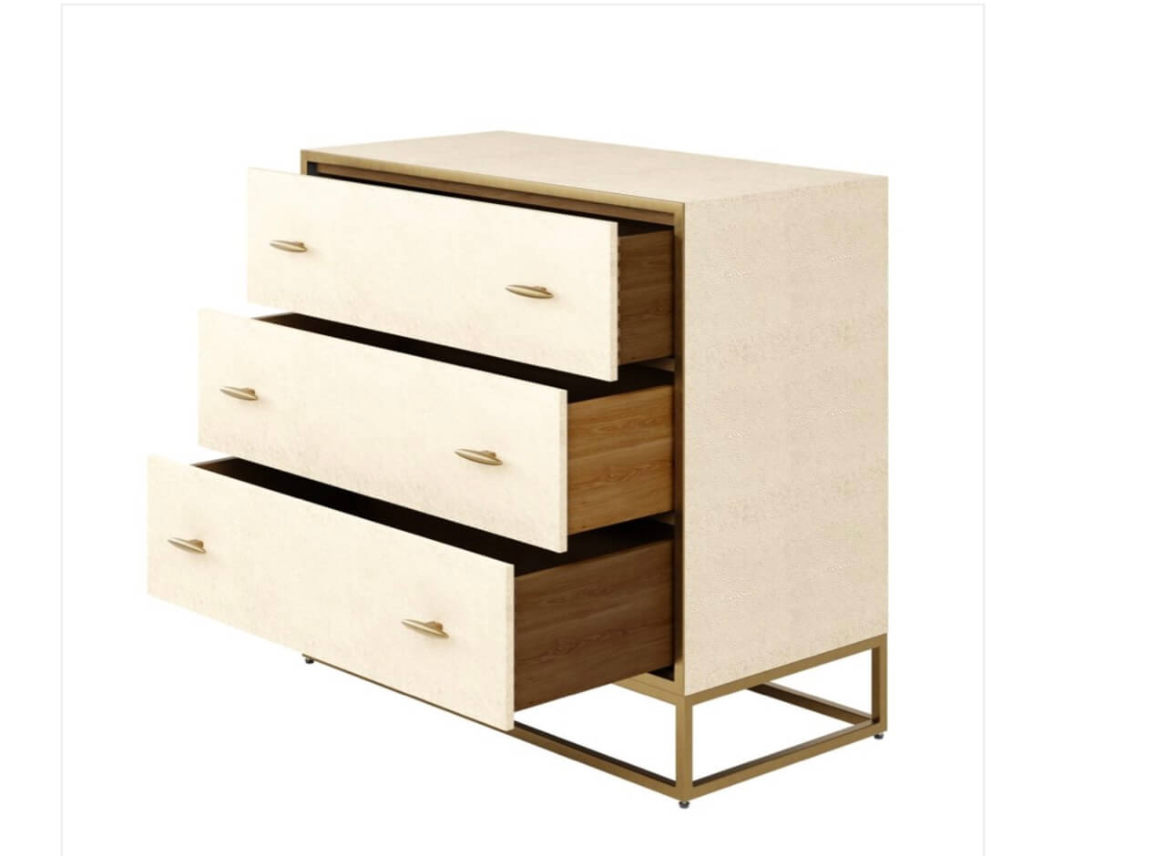 Ivory Shagreen Chest Of Drawers