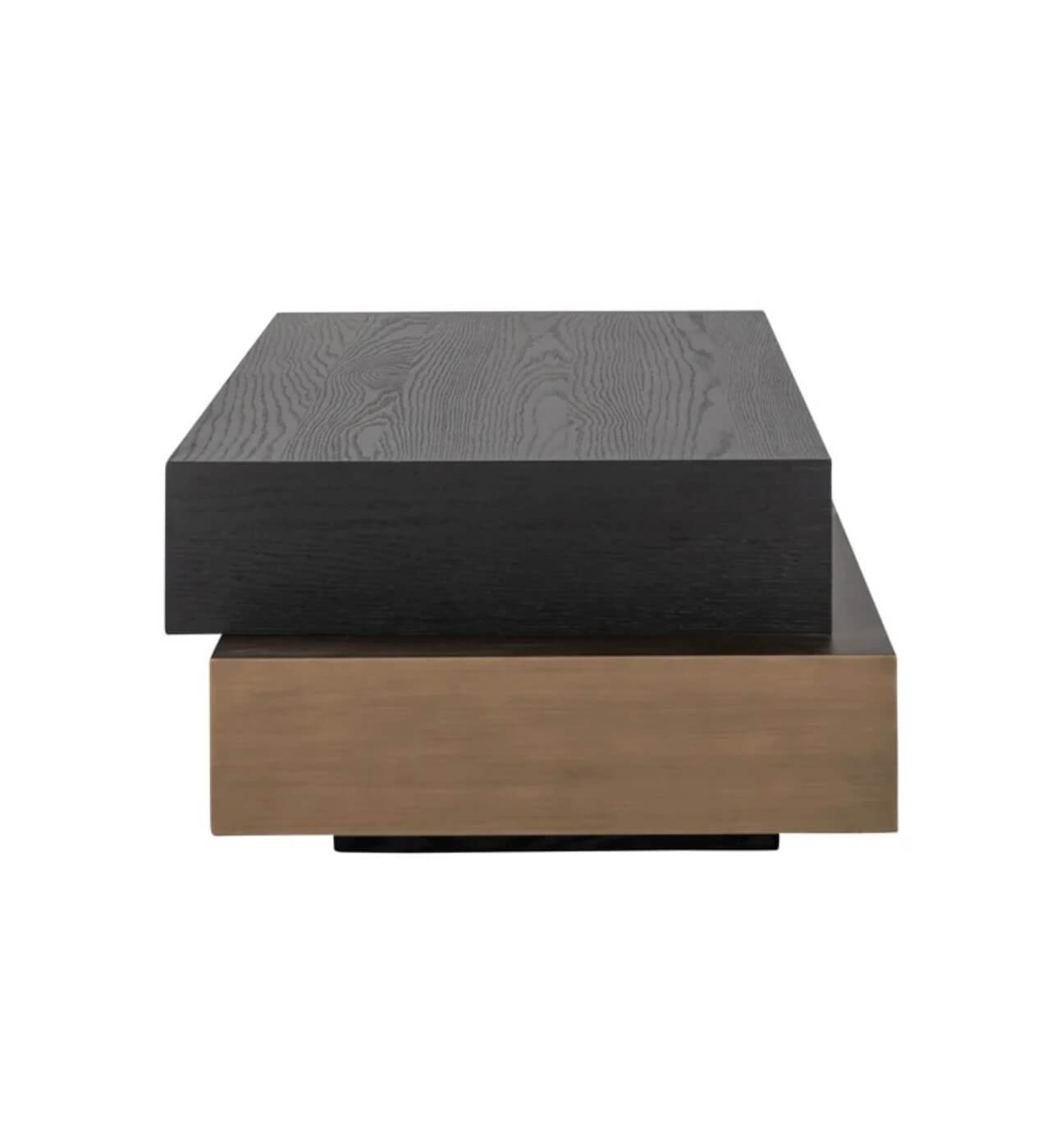Dark Coffee Brass Coffee Table