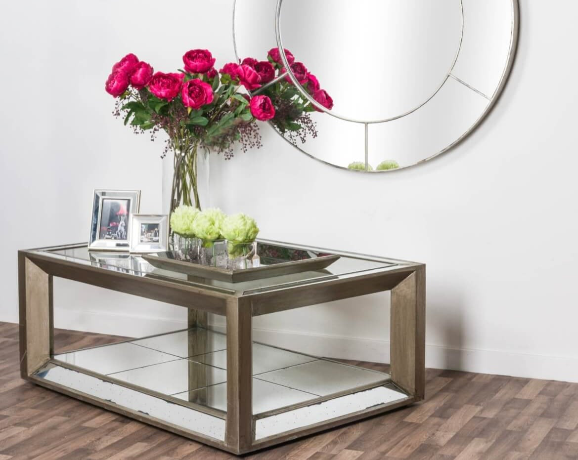 Large Mirrored Coffee Table