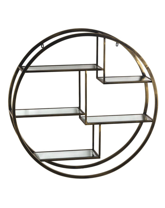 Handcrafted Antique Brass Shelf