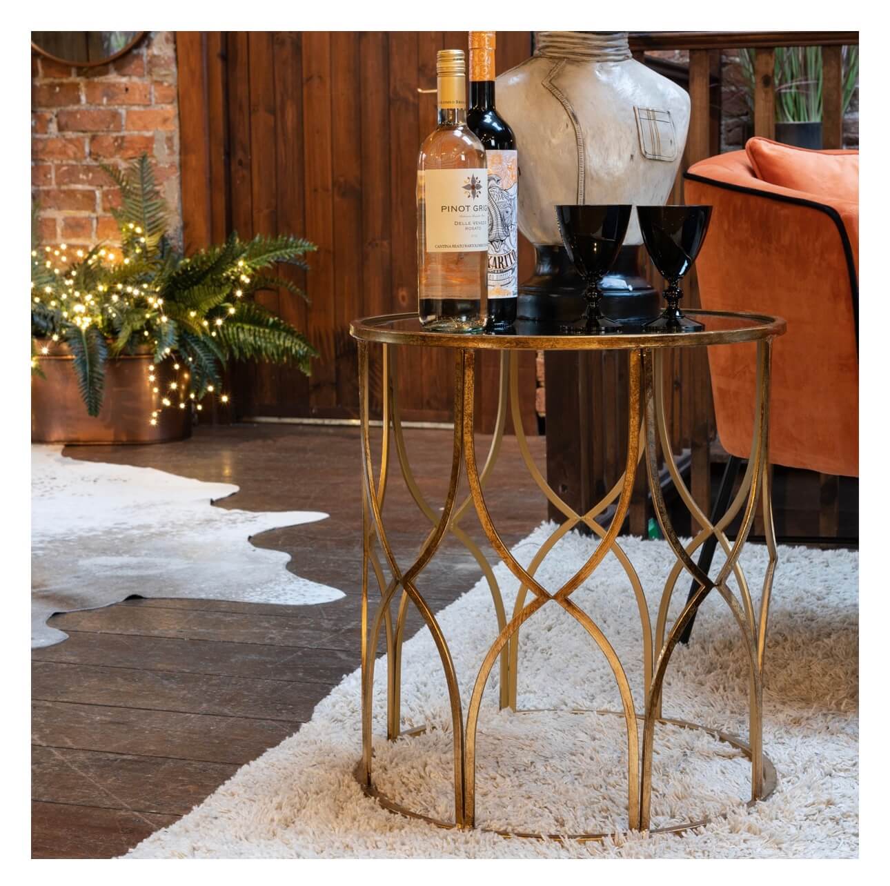 Gold Side Tables Set Of Two