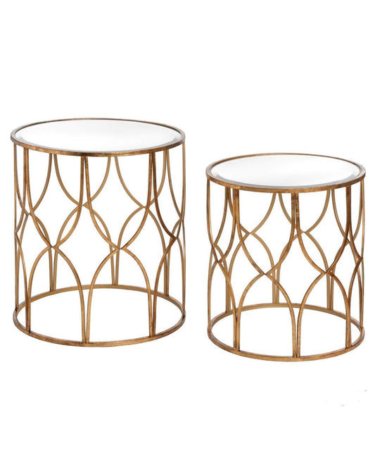 Gold Side Tables Set Of Two