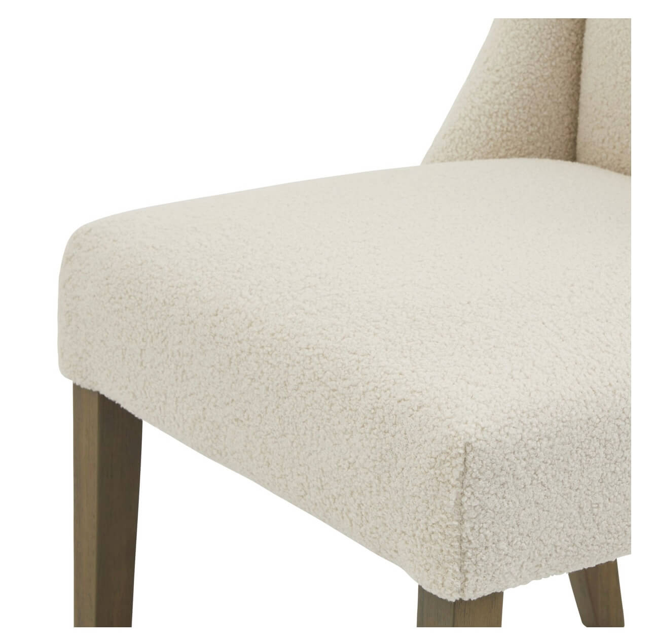 Cream Bouclé Dining Chair