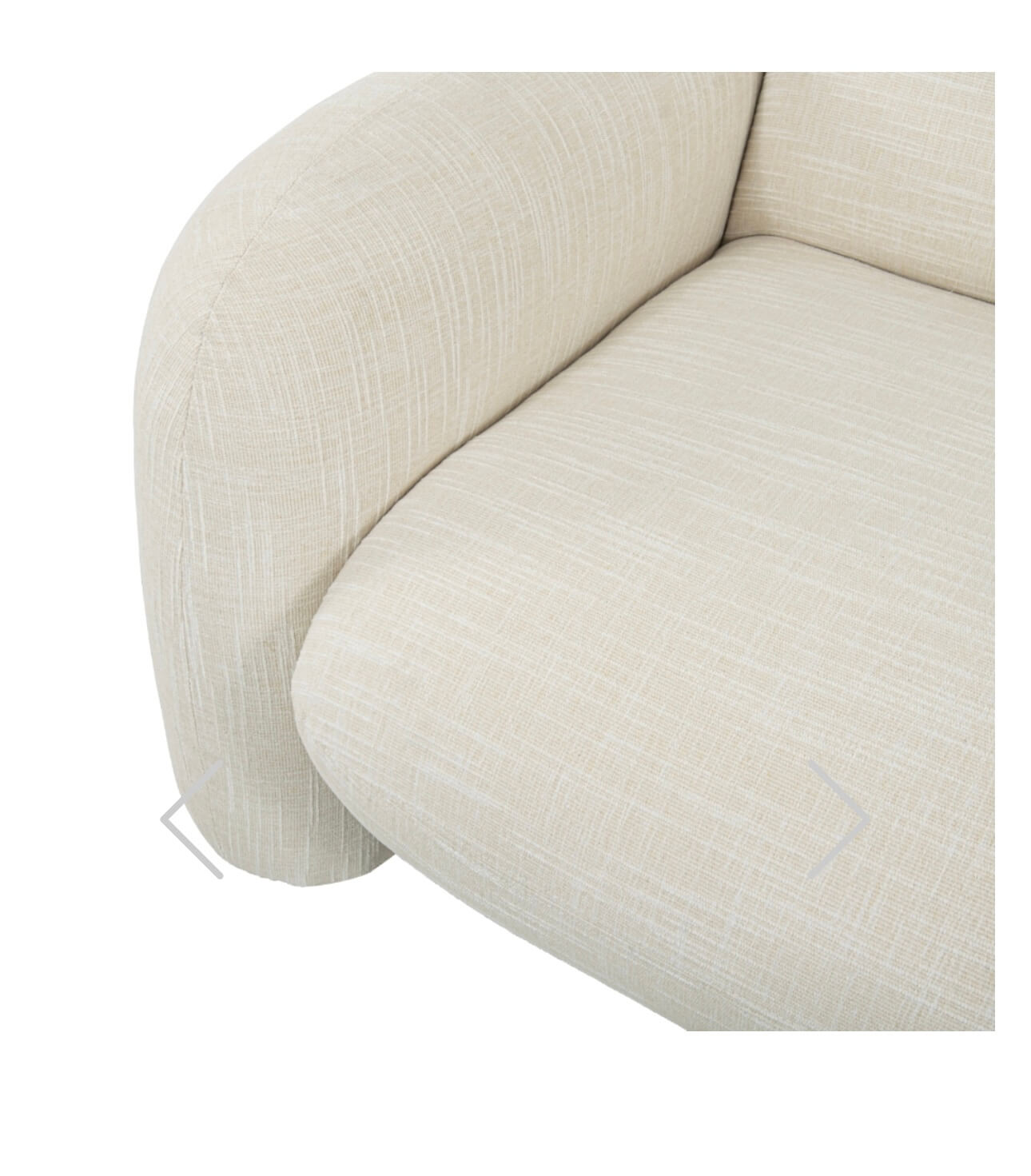 Chic Cream Fabric Armchair
