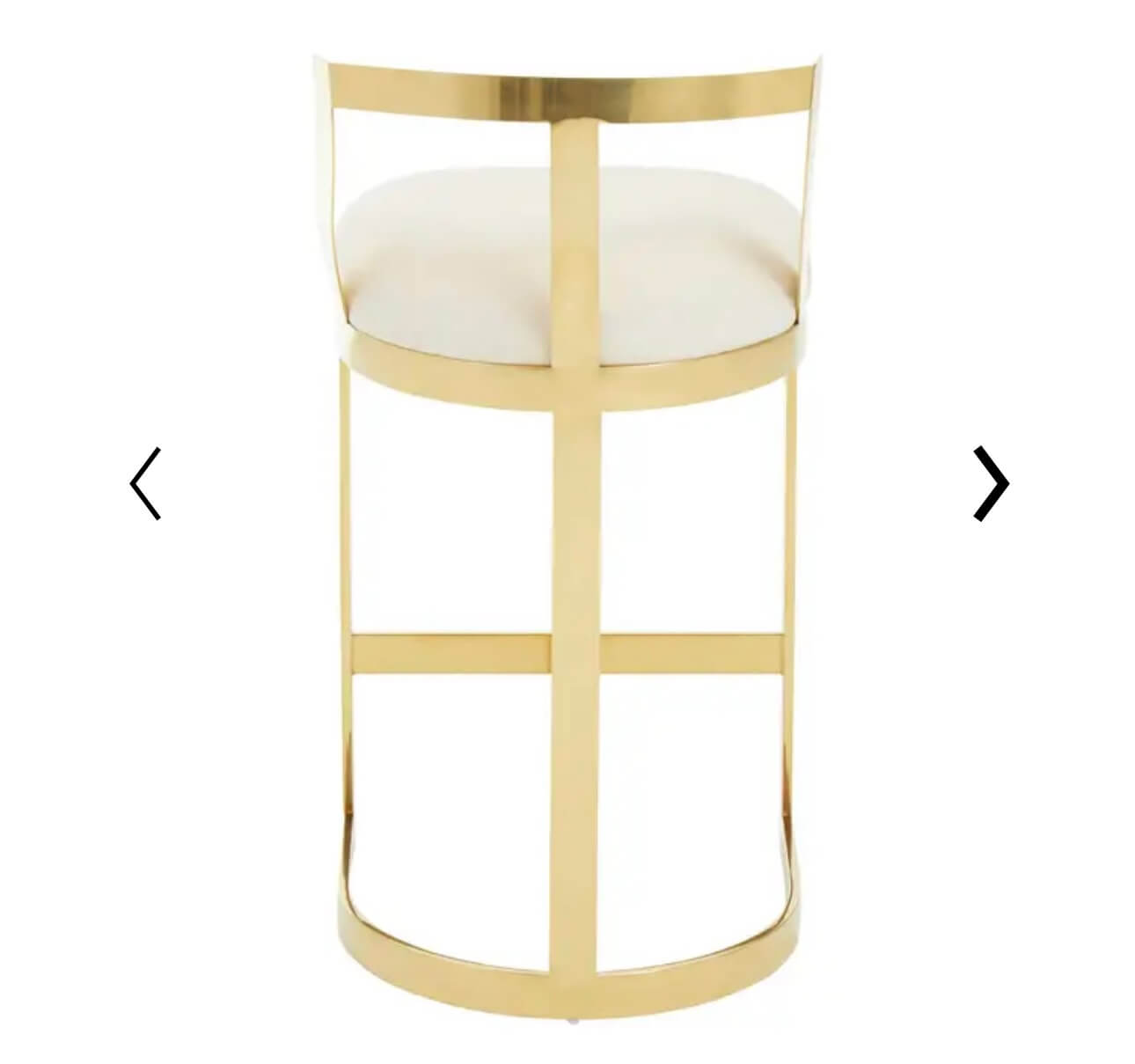 Ivory Gold Finish Barstool