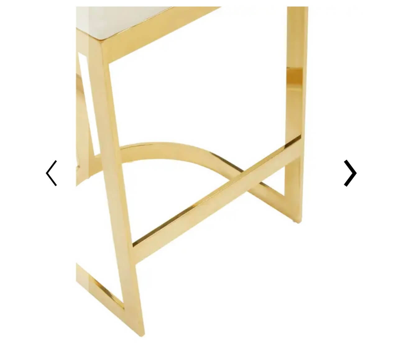 Ivory Gold Finish Barstool