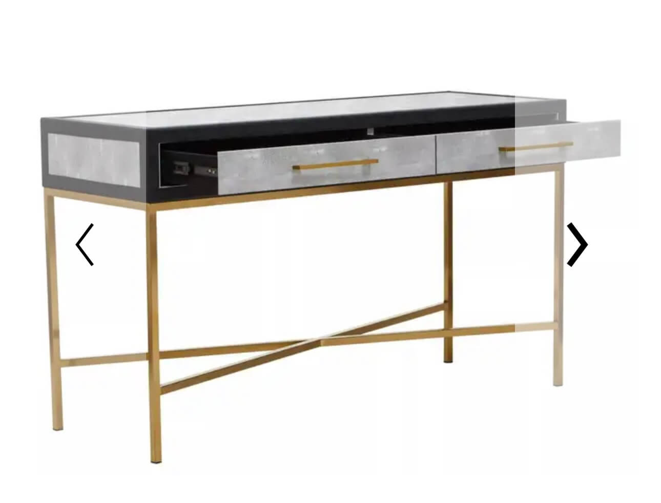 Grey Shagreen Console Table