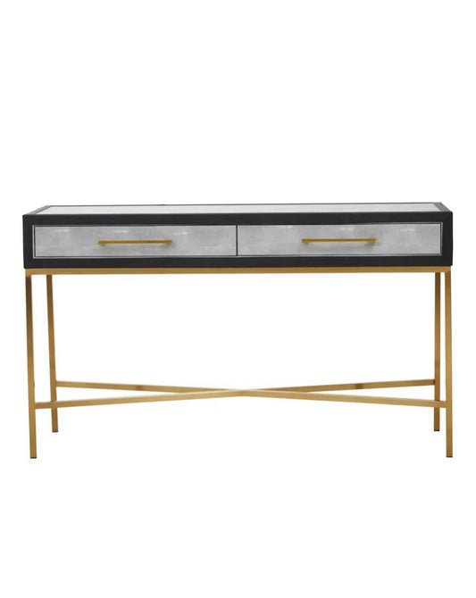 Grey Shagreen Console Table