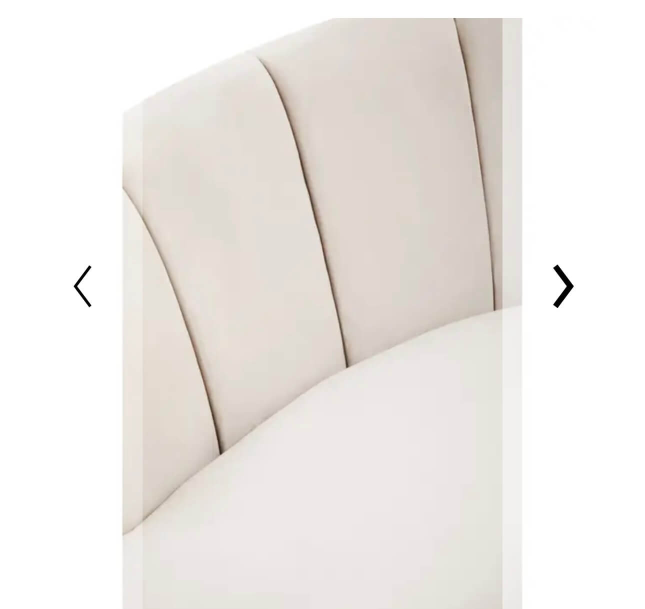 Curved Beige Velvet Sofa