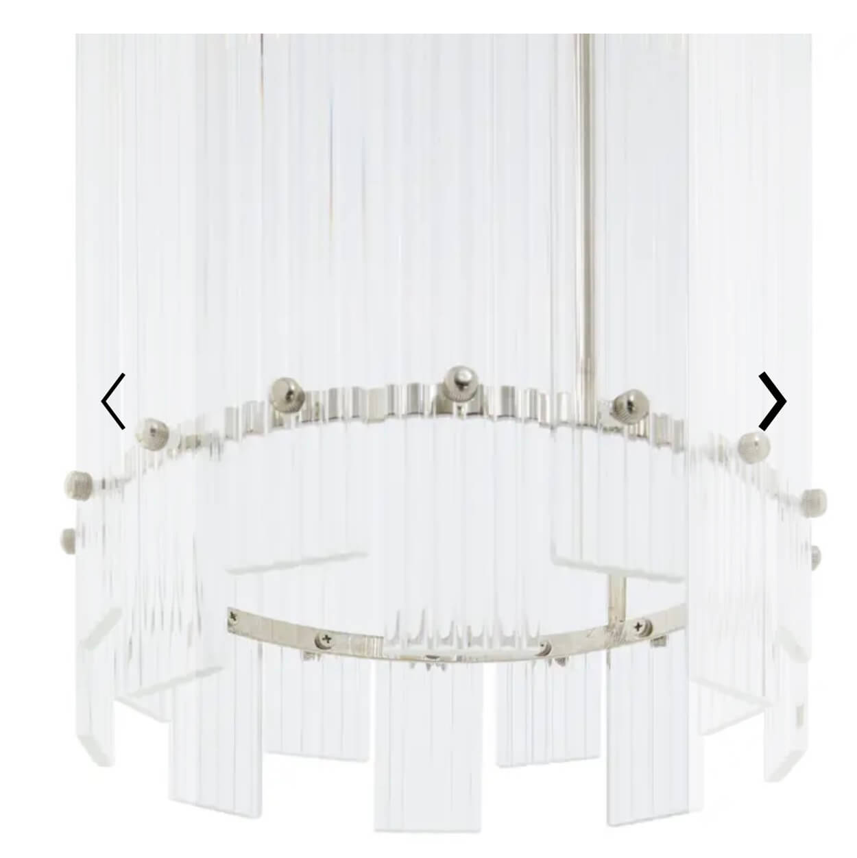 Nickel Fluted Glass Pendant