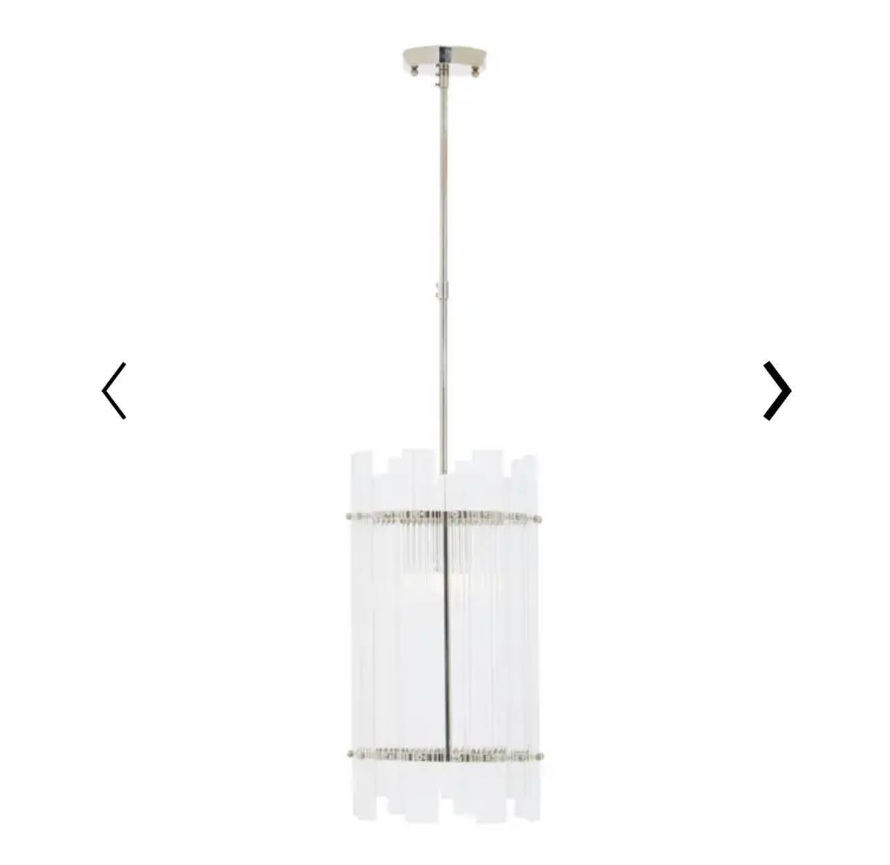 Nickel Fluted Glass Pendant