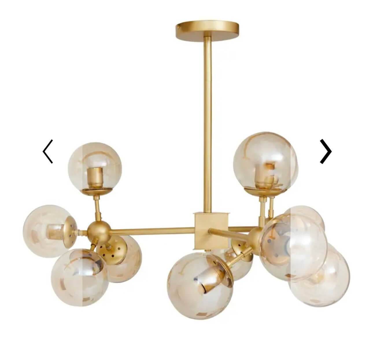 Gold Multi Bulb Ceiling Light