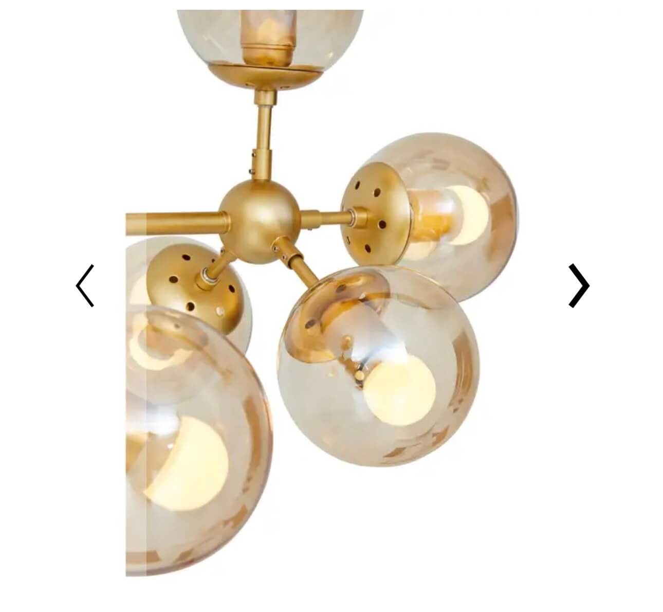Gold Multi Bulb Ceiling Light