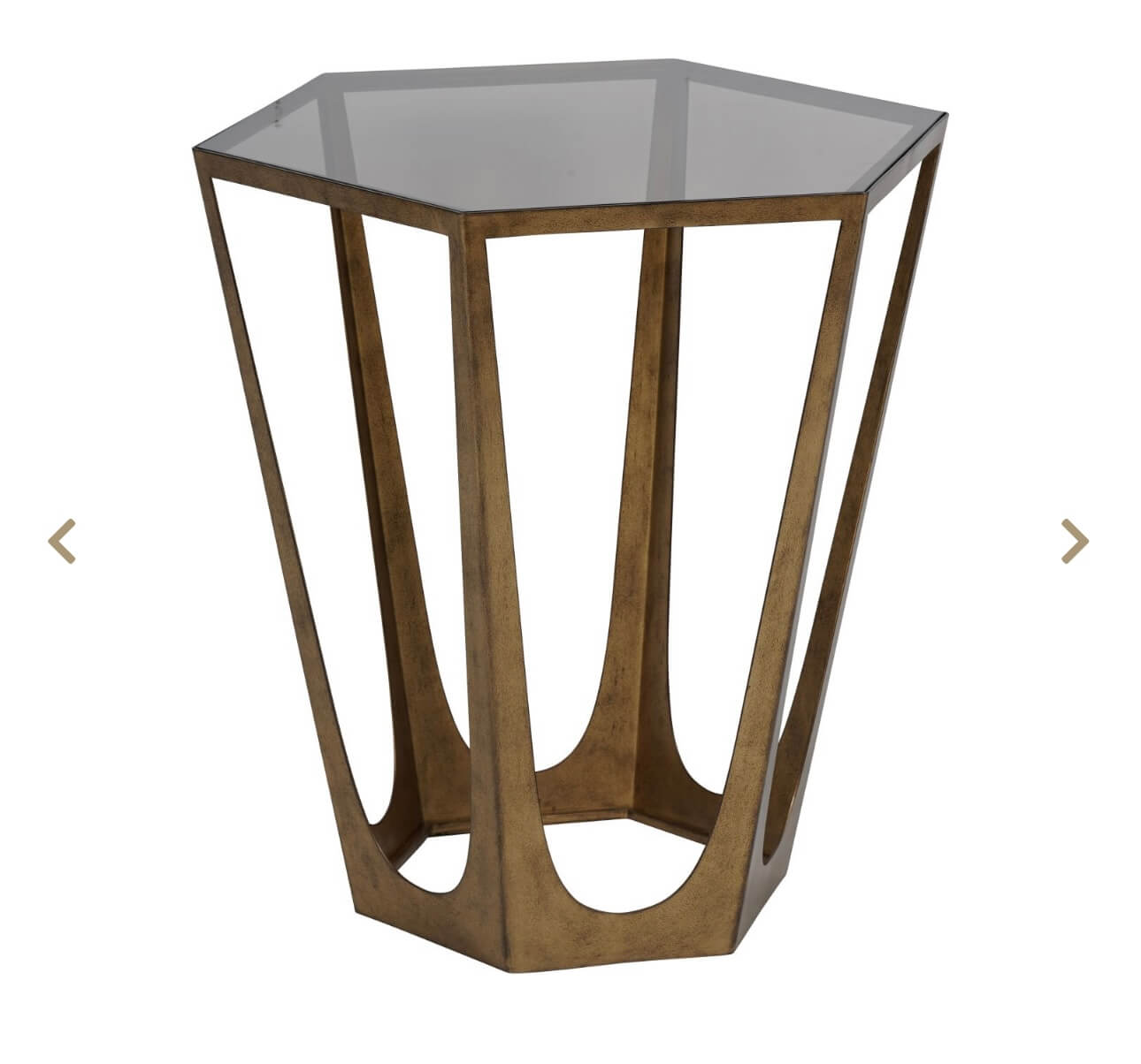 Champagne Finish Side Table