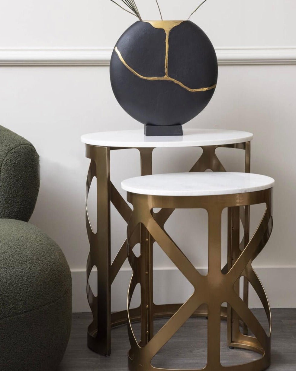 Bronze Finish Side Table