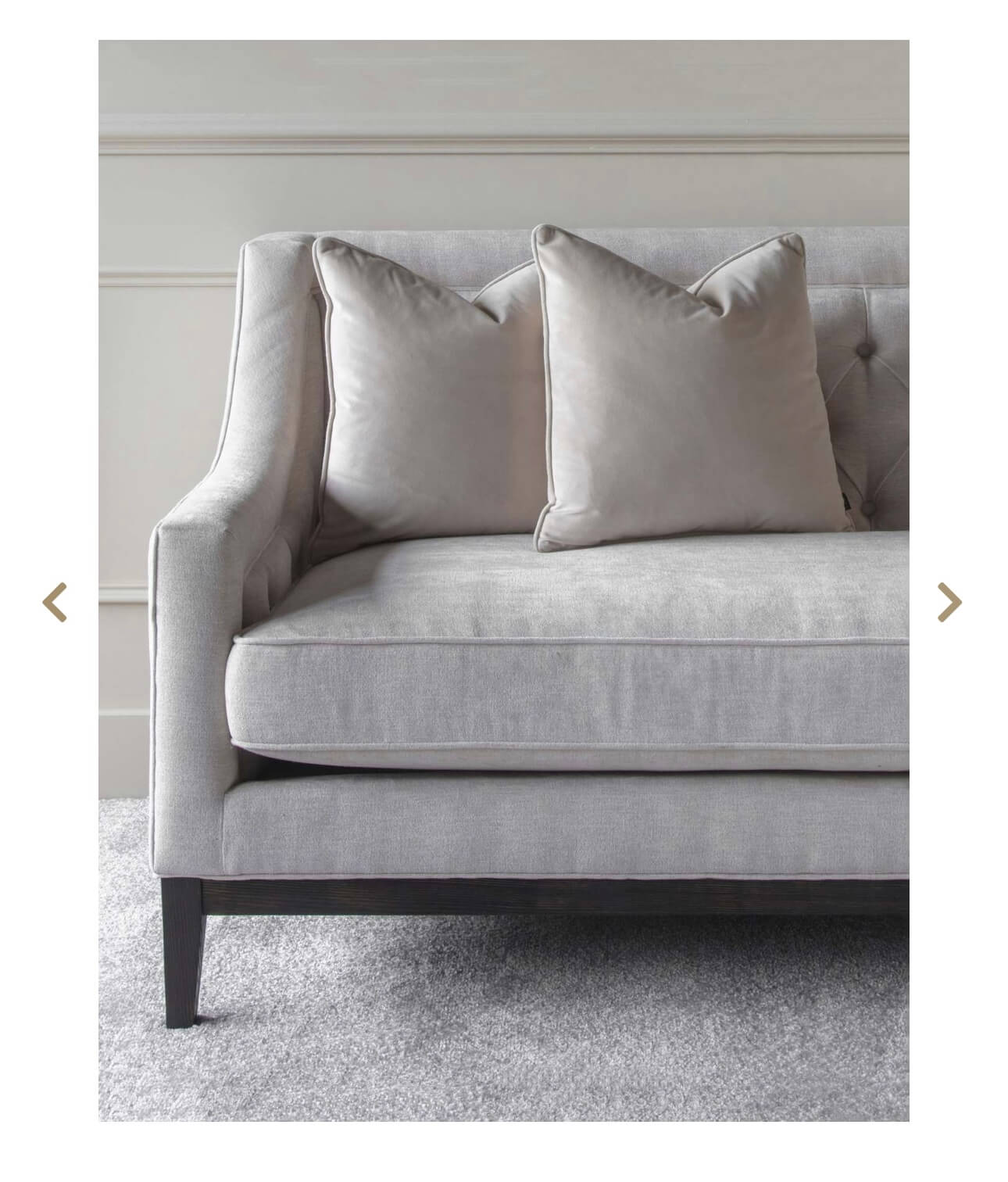Luxe Ivory Fabric Sofa