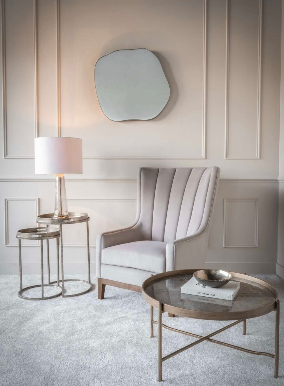 Soft-touch Fabric Occasional Chair