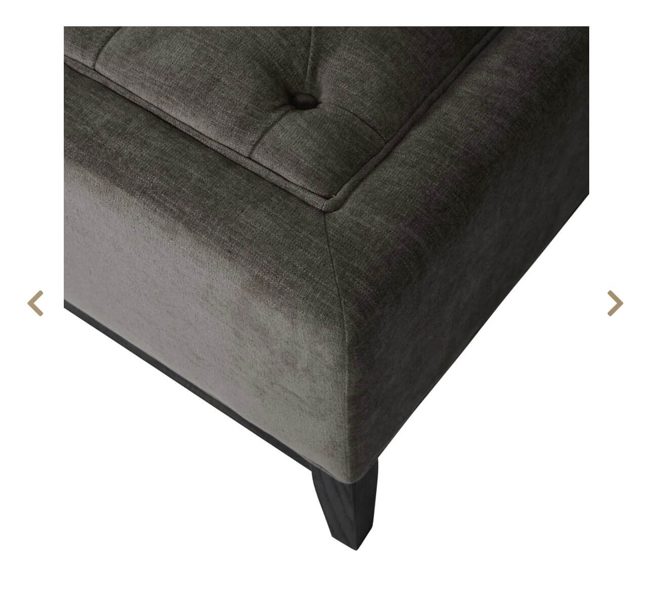 Luxe Warm Grey Fabric Ottoman