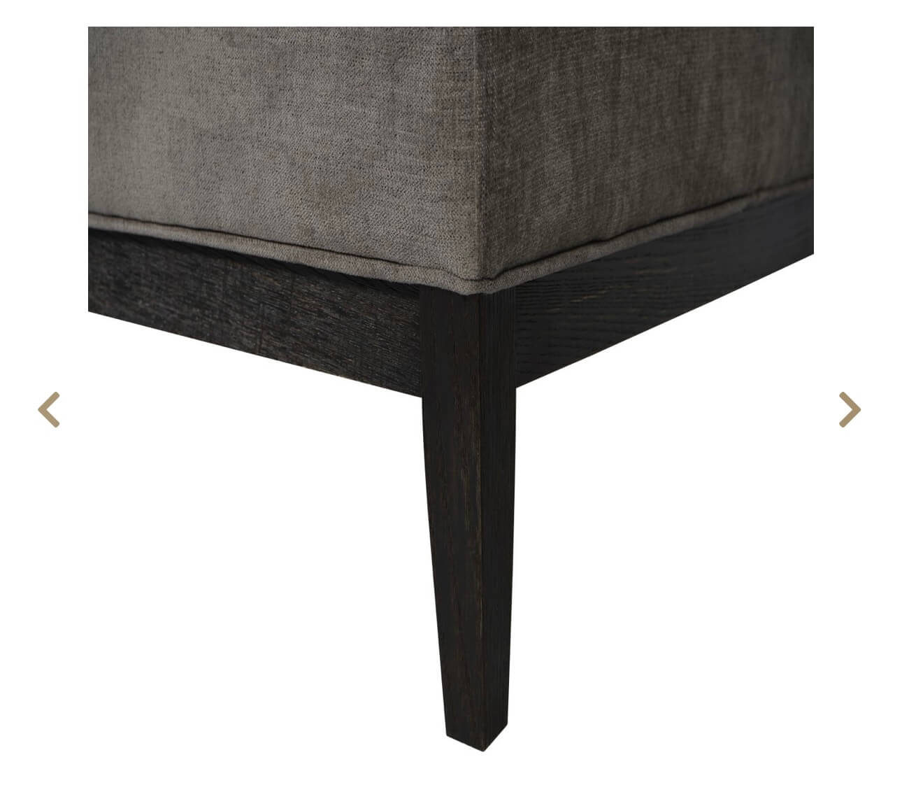 Luxe Warm Grey Fabric Ottoman