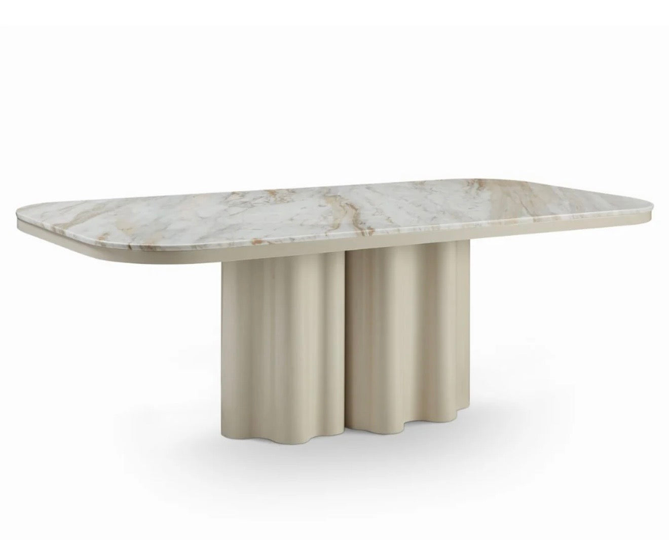 Liang & Emil Corinthian Gloss Ivory Dining Table