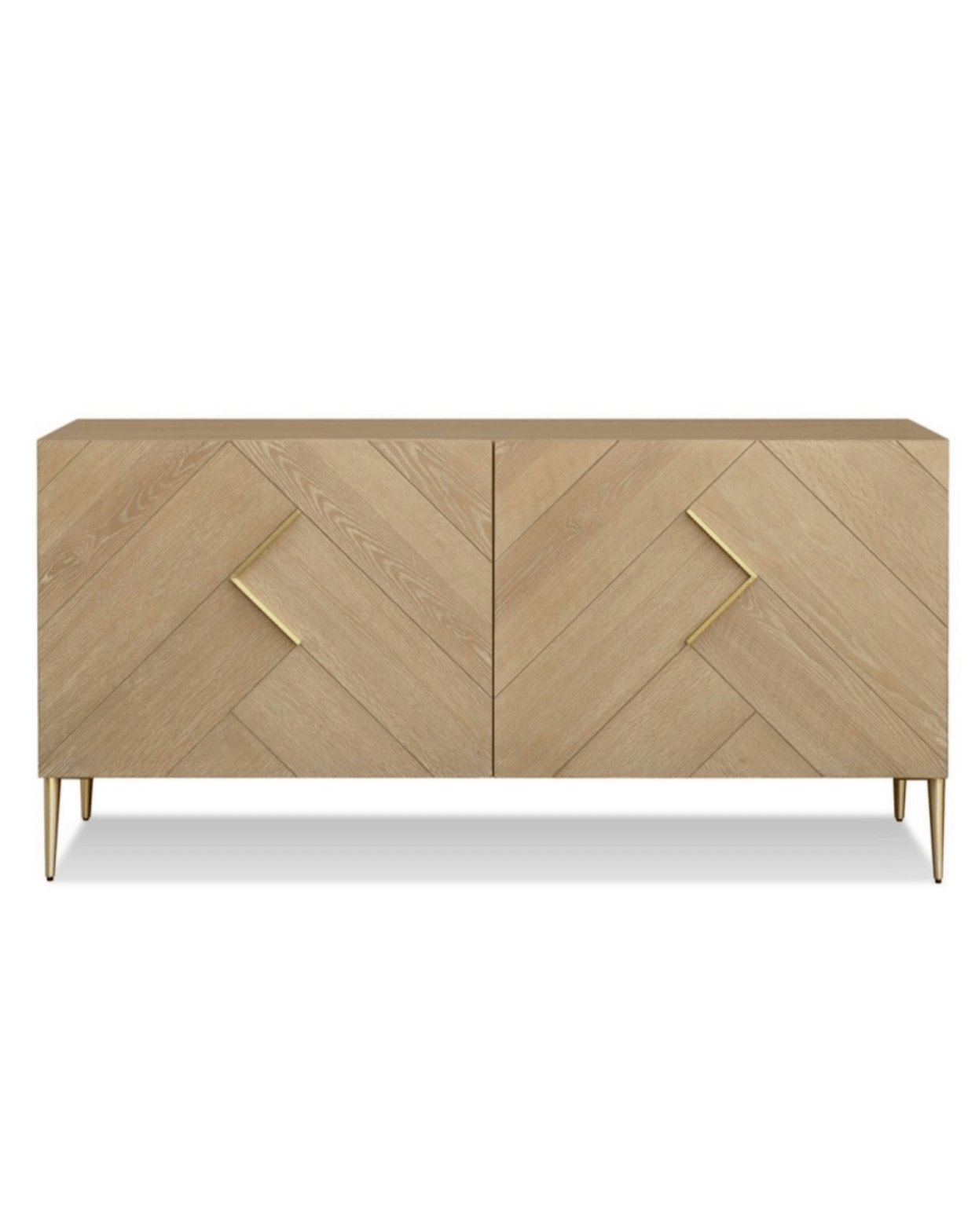Oak Parquet Design Sideboard