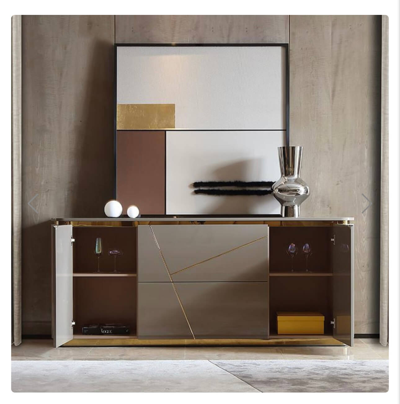 Gold Inlay Sideboard