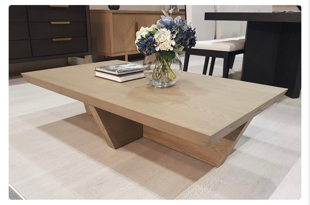 Textured Geometric Design Coffee Table
