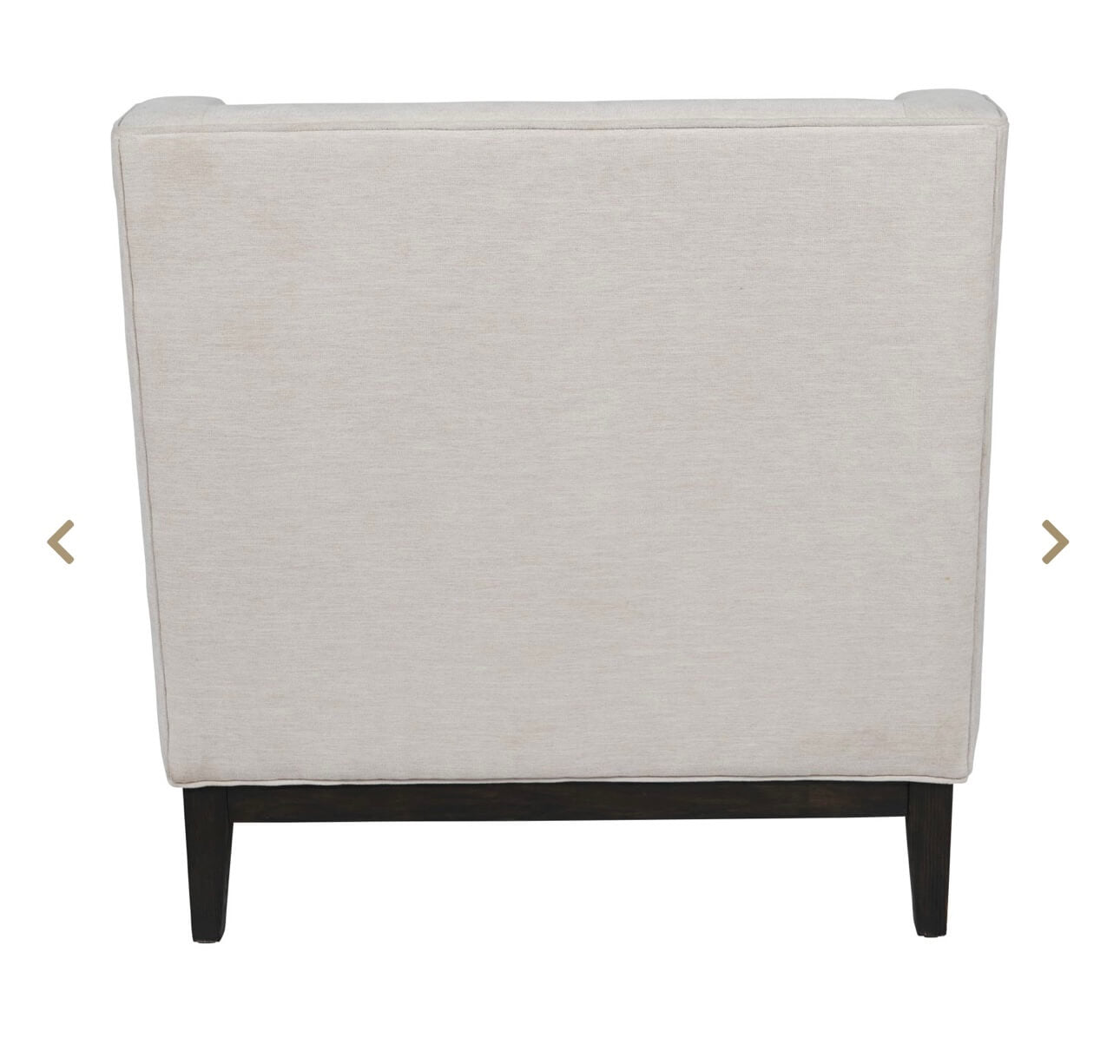 Luxe Ivory Fabric Armchair