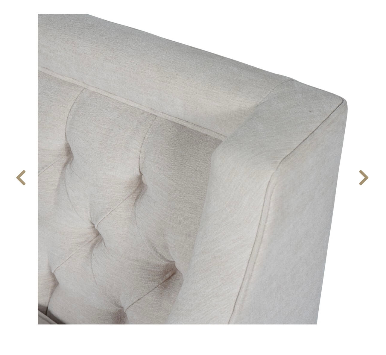 Luxe Ivory Fabric Armchair
