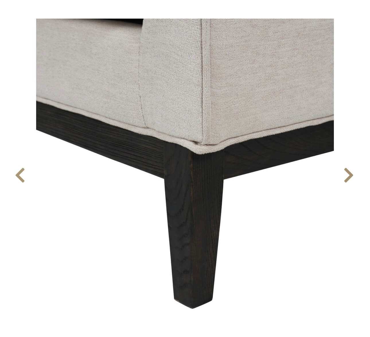 Luxe Ivory Fabric Armchair