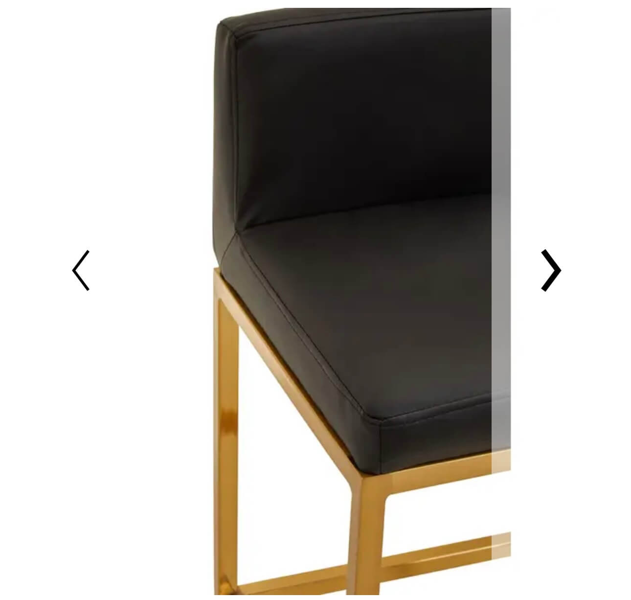 Brianna Black Gold Barstool