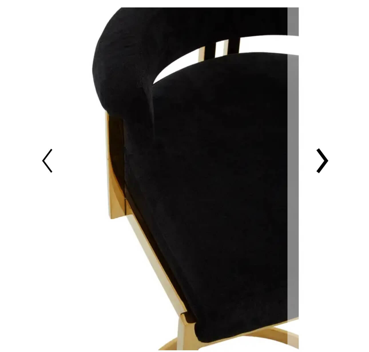 Black Velvet Gold Barstool