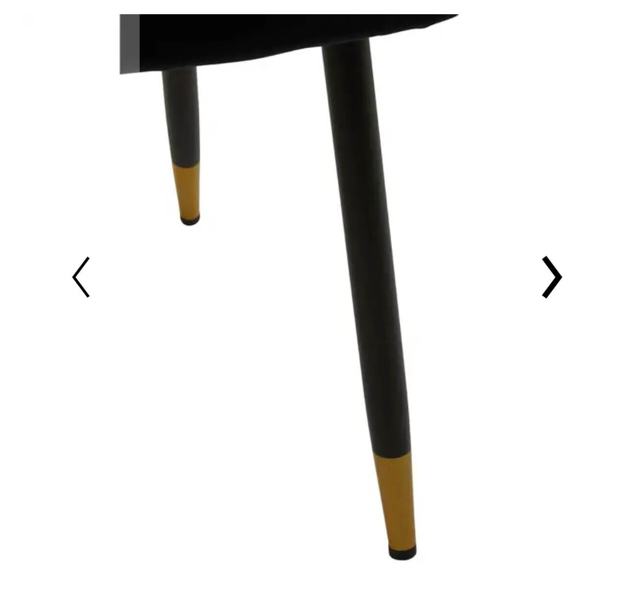 Black Velvet Gold Dipped Dining Chair