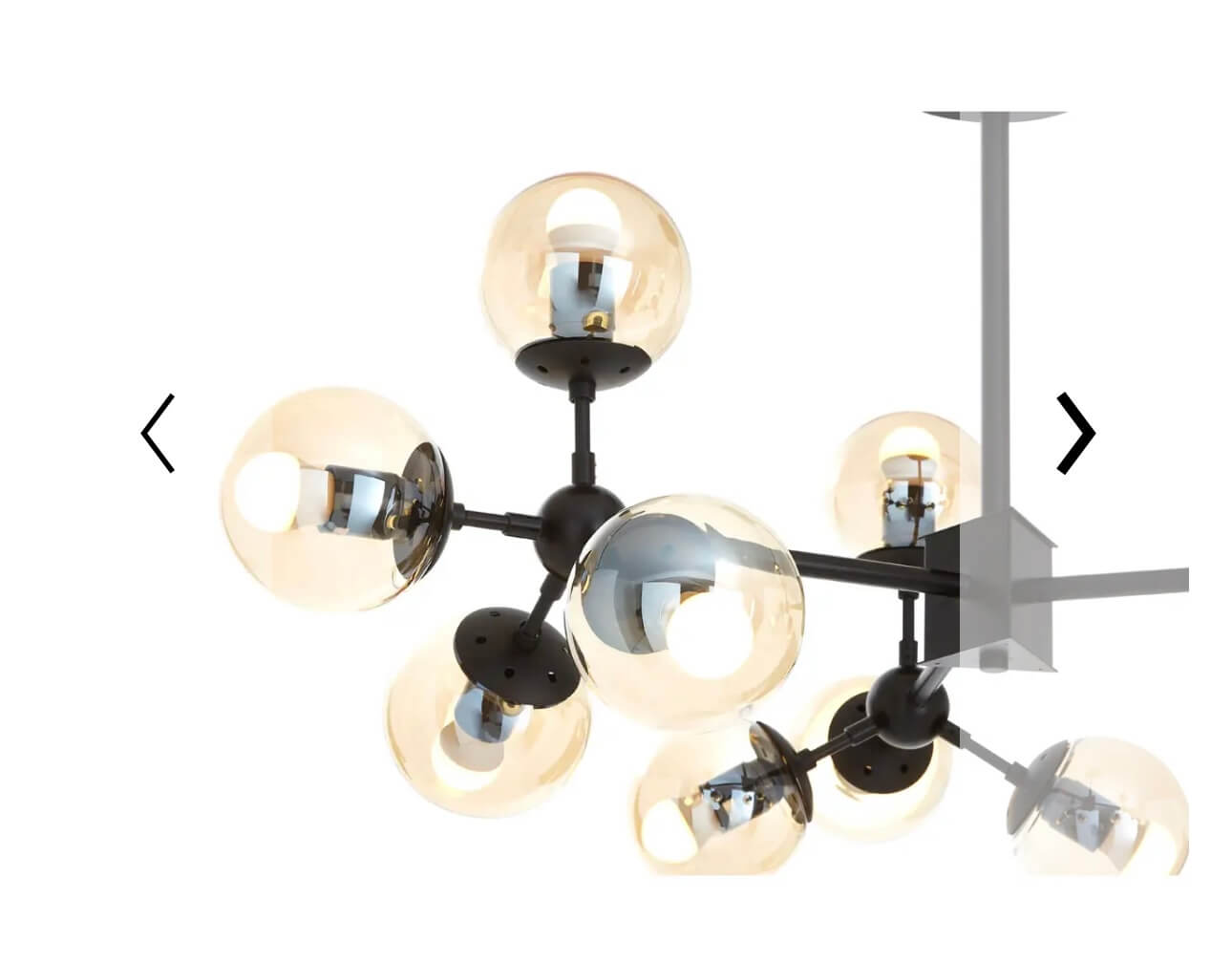 Black 12 Bulb Luxe Ceiling Light