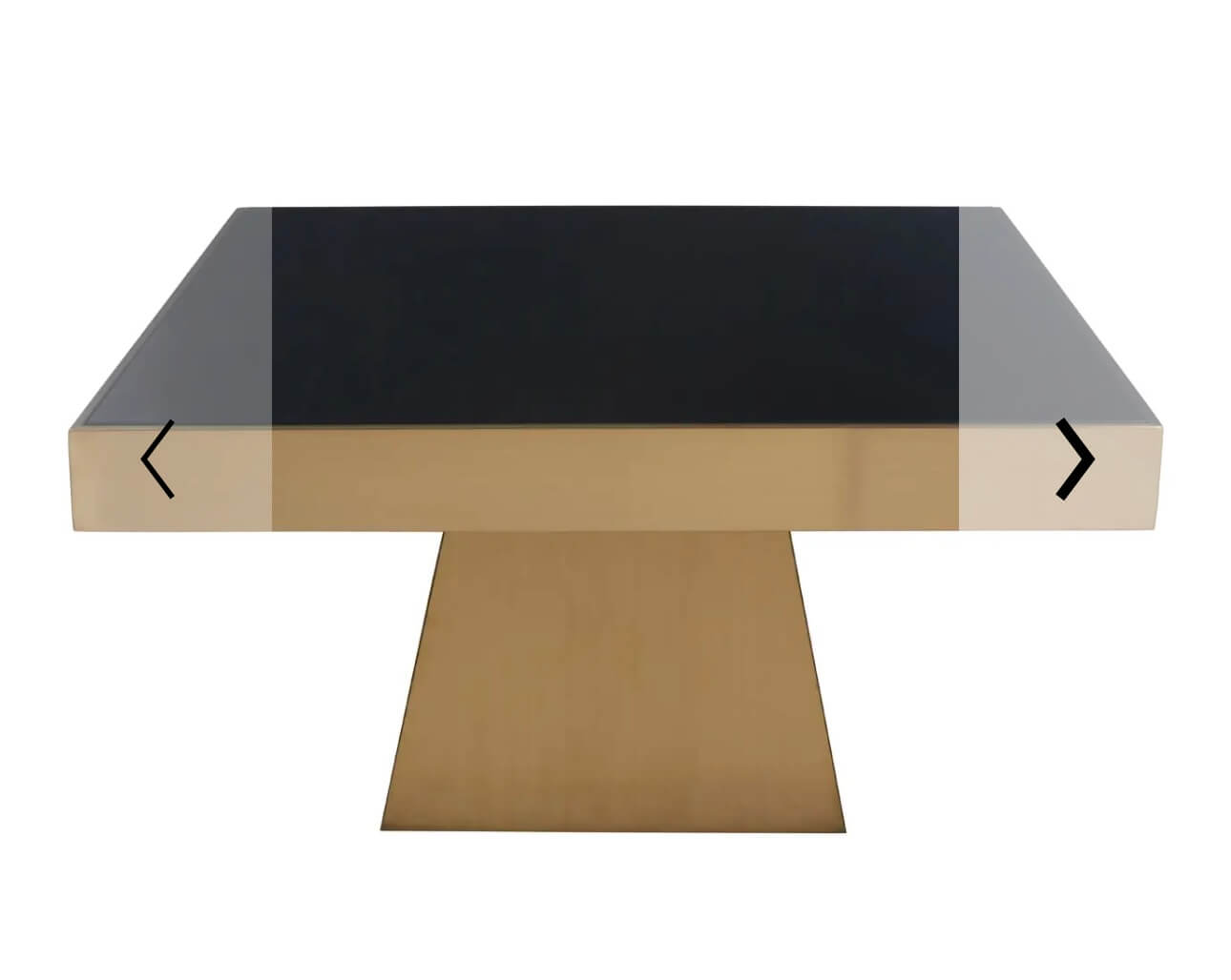 Square Gold Finish Coffee Table
