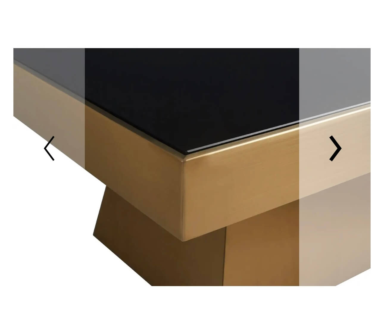 Square Gold Finish Coffee Table