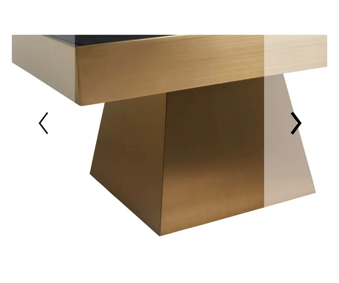 Square Gold Finish Coffee Table